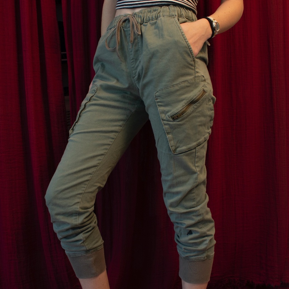 Olive Green Cargo Joggers from PacSun